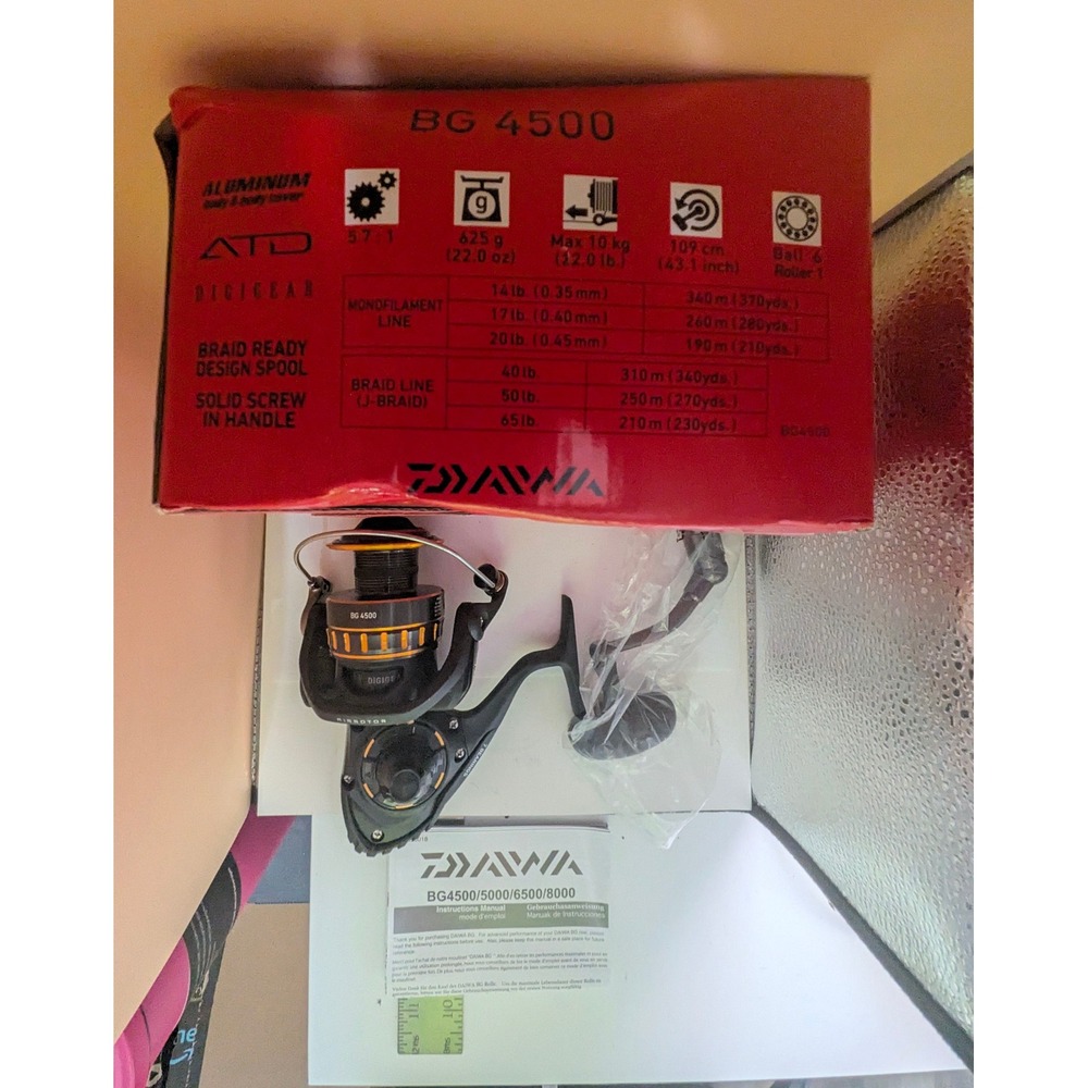 Daiwa BG 4500 Saltwater Spinning Reel Black Gold BG4500 5.7:1 Gear Ratio